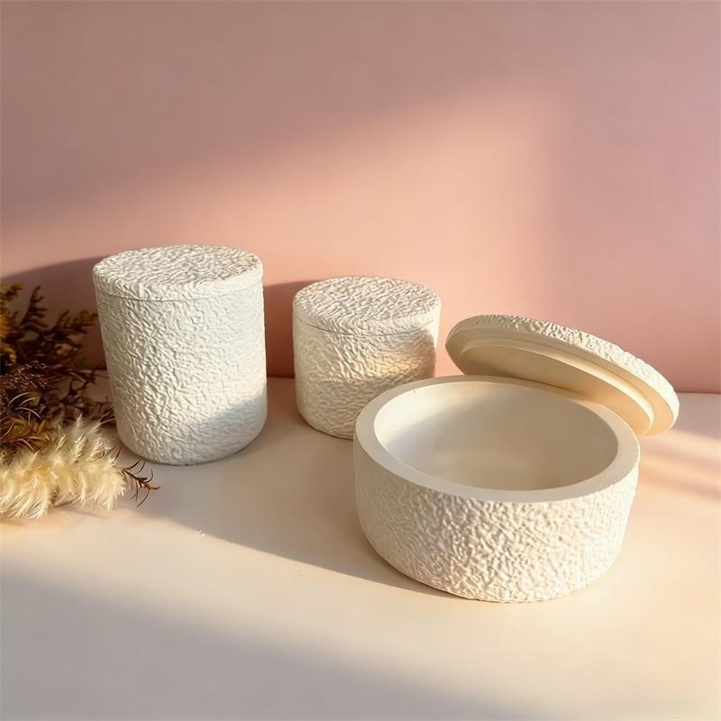 Idli Steamer Mold - Round Cement Fowerpot Plaster Storage Box