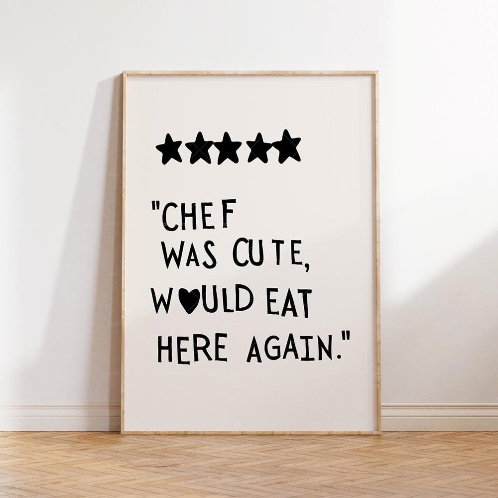Minimalist Heart Black Chef Mo - Home Cooking Quotes recension och pris