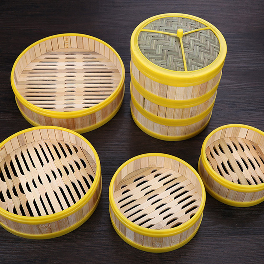 Bamboo Food Steamer Basket 2 P - Steamer Bamboo Set recension och pris