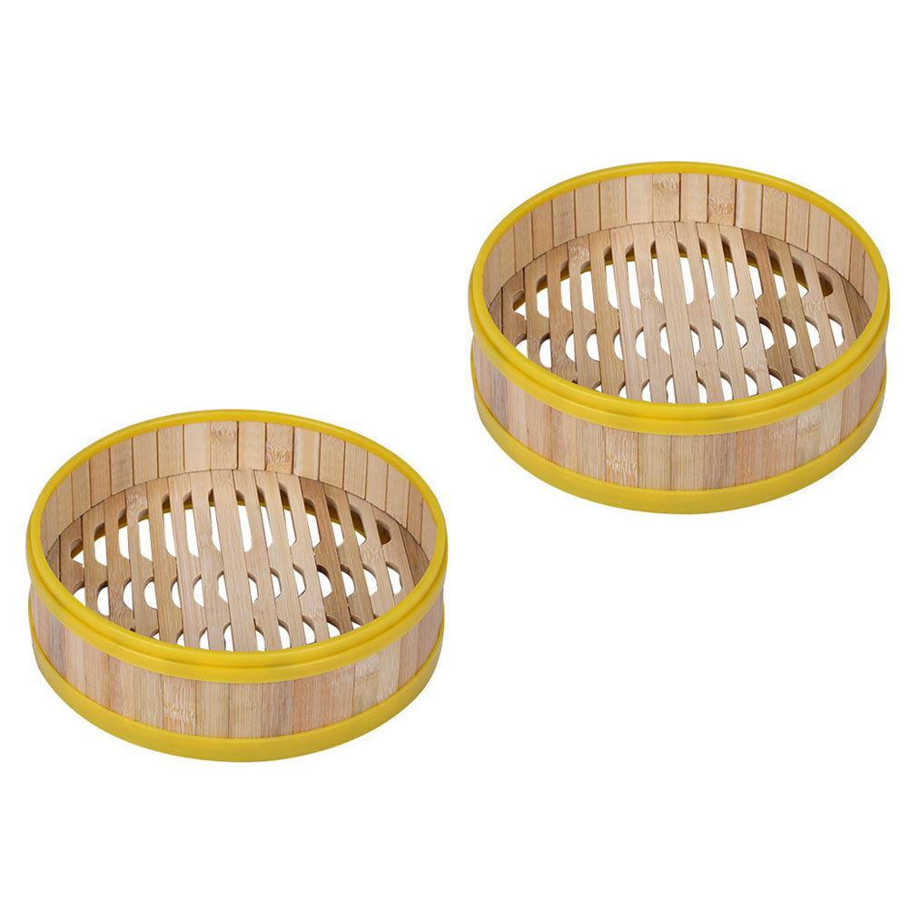 Bamboo Food Steamer Basket 2 P - Steamer Bamboo Set recension och pris