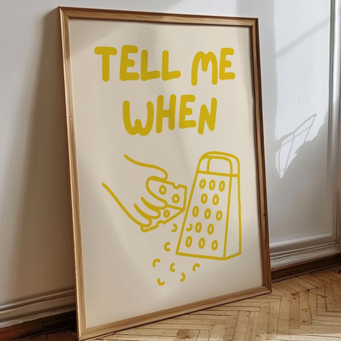Minimalist Tell Me When Cheese - Home Cooking Quotes recension och pris