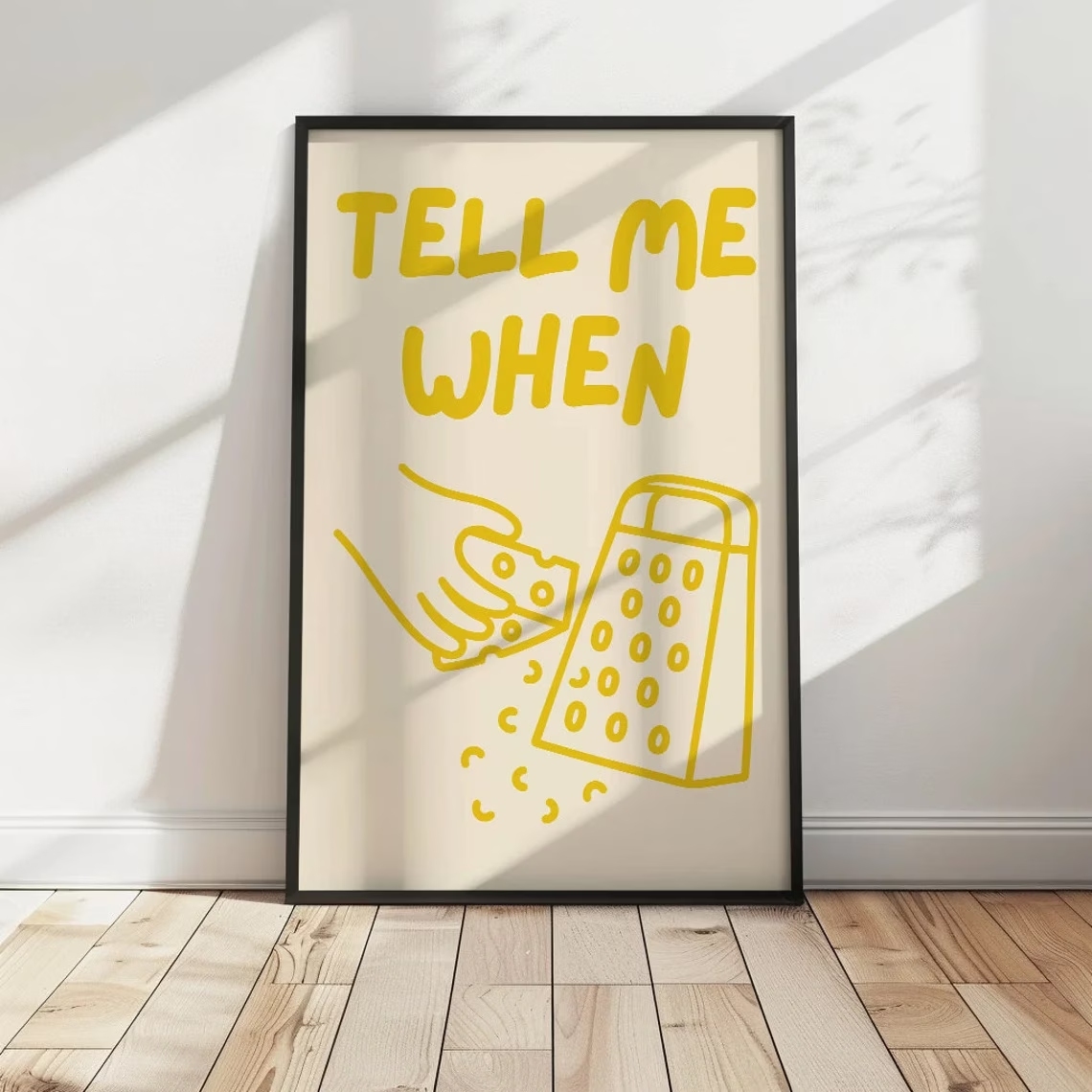 Minimalist Tell Me When Cheese - Home Cooking Quotes recension och pris