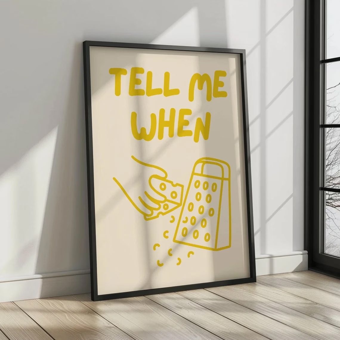 Minimalist Tell Me When Cheese - Home Cooking Quotes recension och pris