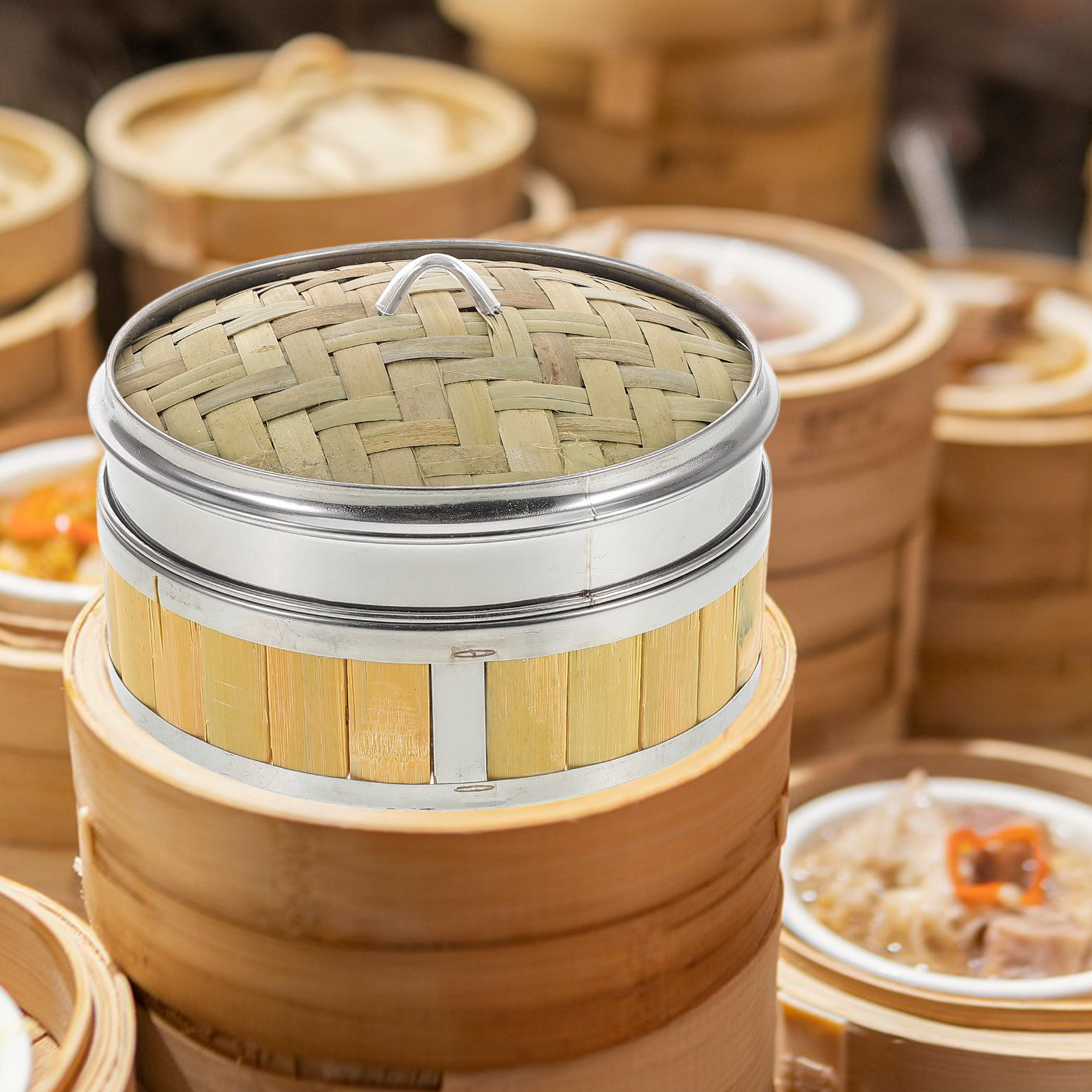 Bamboo Steamer Basket Set 18cm - Steamer Bamboo Set recension och pris