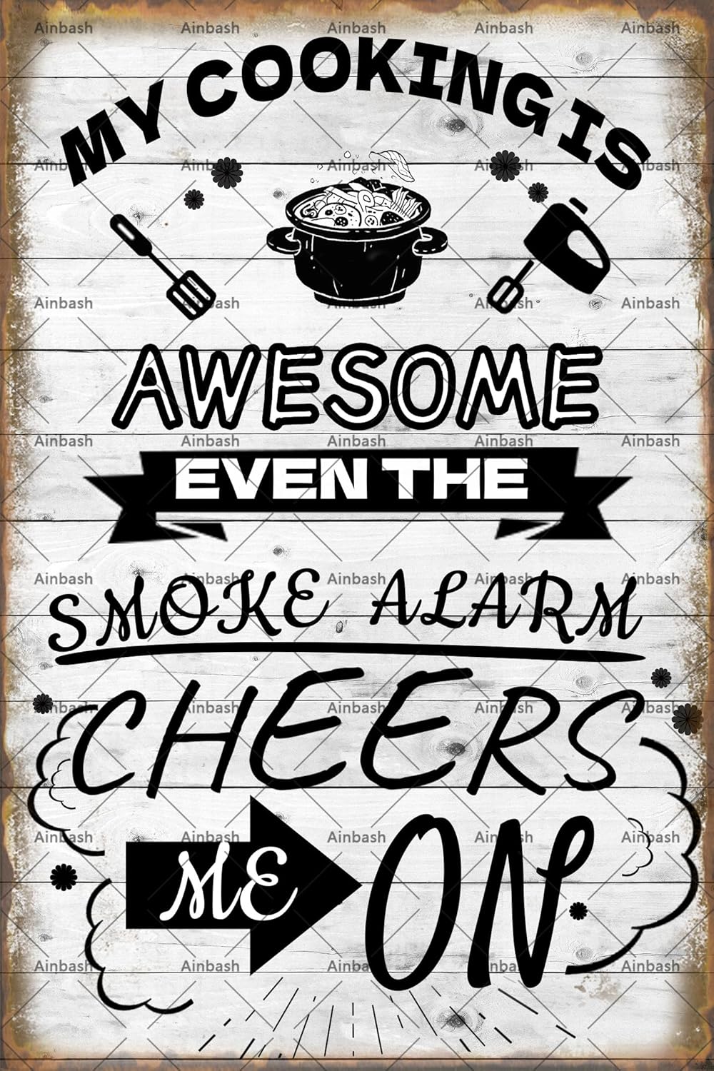 Funny Metal Tin Sign My Cookin - Home Cooking Quotes recension och pris