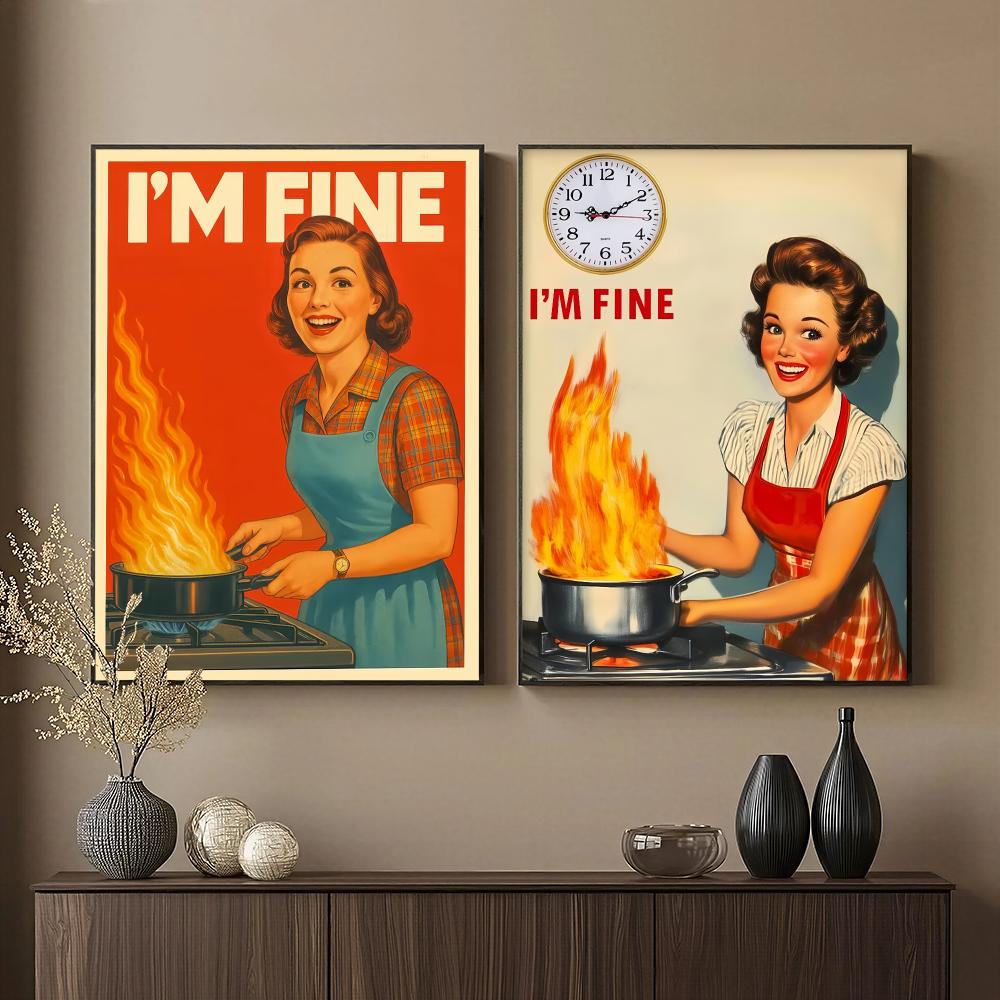 Retro Kitchen HD Wall Art Post - Home Cooking Quotes recension och pris
