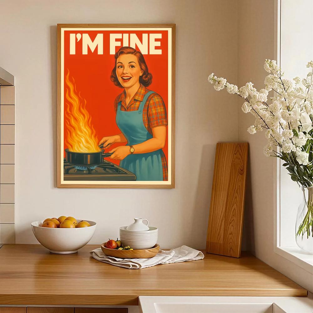 Retro Kitchen HD Wall Art Post - Home Cooking Quotes recension och pris