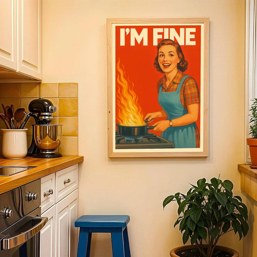 Retro Kitchen HD Wall Art Post - Home Cooking Quotes recension och pris
