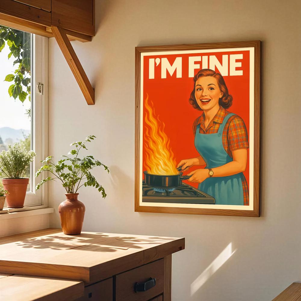 Retro Kitchen HD Wall Art Post - Home Cooking Quotes recension och pris