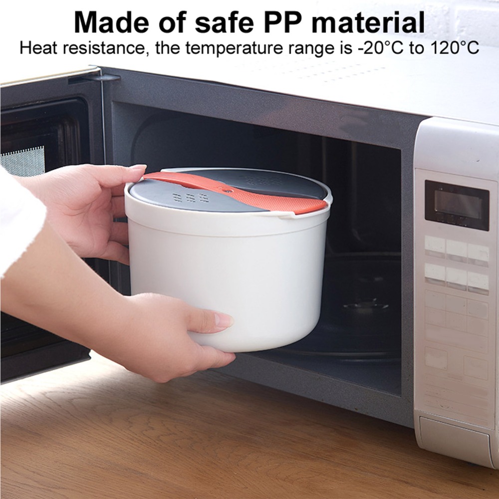 Thick 2L Microwave Rice Cooker - Steamer Bamboo Set recension och pris
