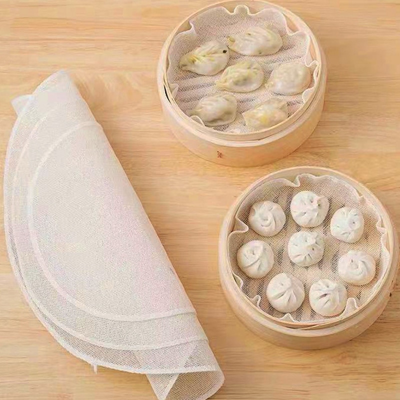 5Pcs 28CM Pure Cotton Steamer  - Steamer Bamboo Set recension och pris