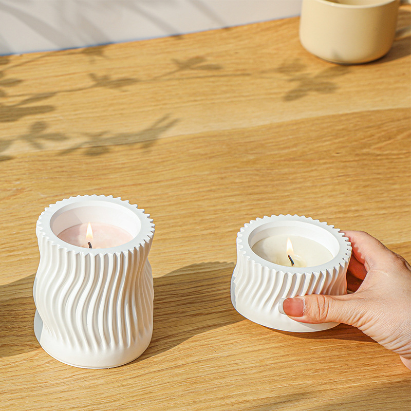 Wave Striped Candle Cup Clay S - Idli Steamer Mold recension och pris