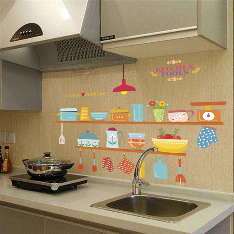 Kitchen Tools Pattern Wall Sti - Home Cooking Quotes recension och pris