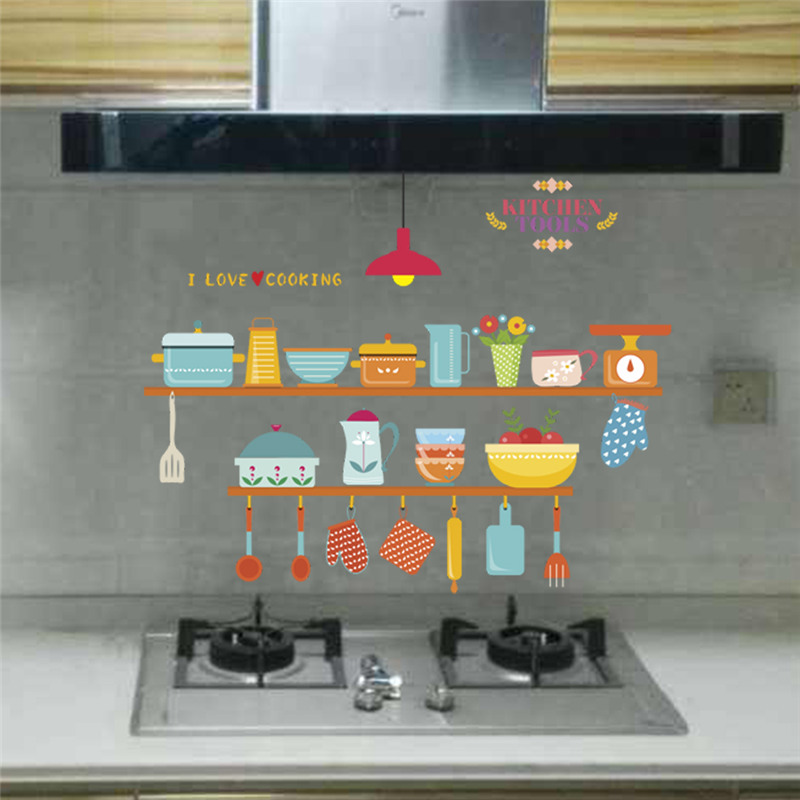 Kitchen Tools Pattern Wall Sti - Home Cooking Quotes recension och pris