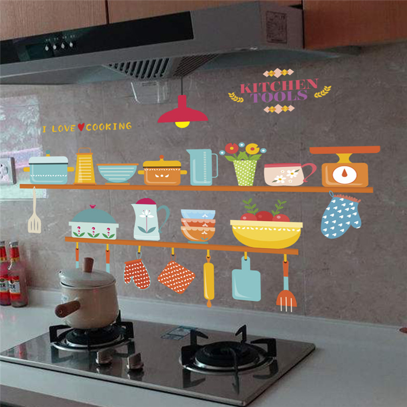 Kitchen Tools Pattern Wall Sti - Home Cooking Quotes recension och pris
